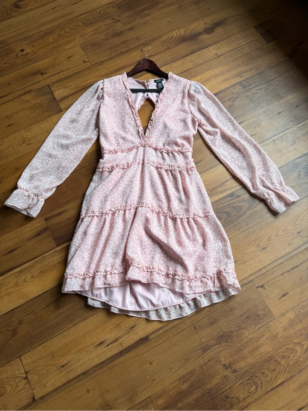 Rue21 Light Pink Floral Tiered Ruffle Dress